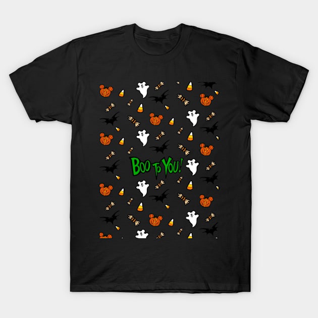 Halloween Haunts-Orange T-Shirt by millersmystical